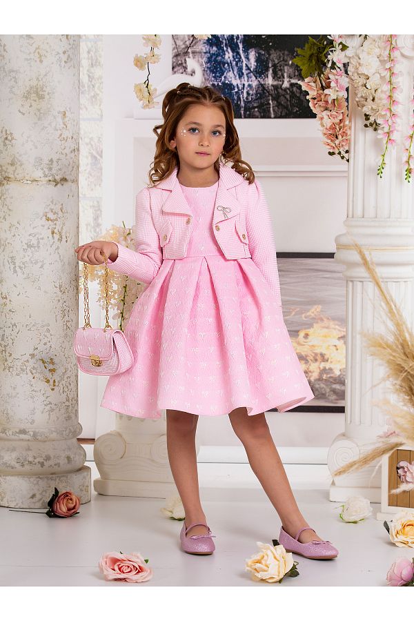 SUSLU P NK K DS GIRLS DRESS WITH JACKET Trendyol