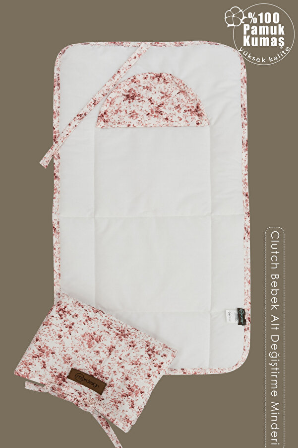 mordesign Bebek Çanta Alt Açma Minderi Alt Değiştirme Pedi Taşınabilir Bakım Örtüsü Care Seri Pudra