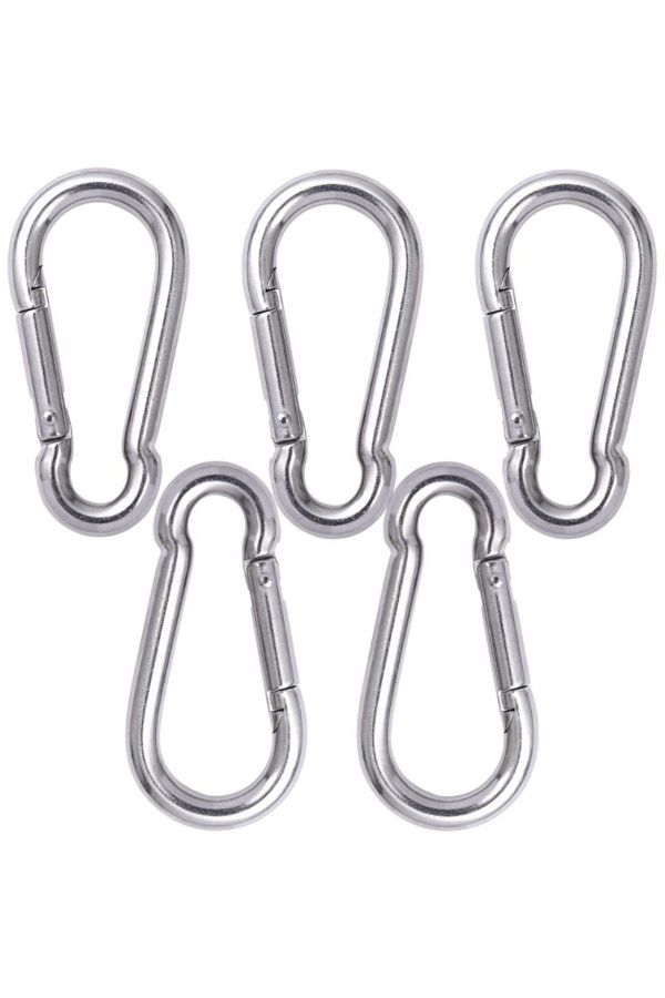 AK R HIRDAVAT 5 Pieces Straight Spring Carabiner Keychain Climbing Hook 6x60 Trendyol