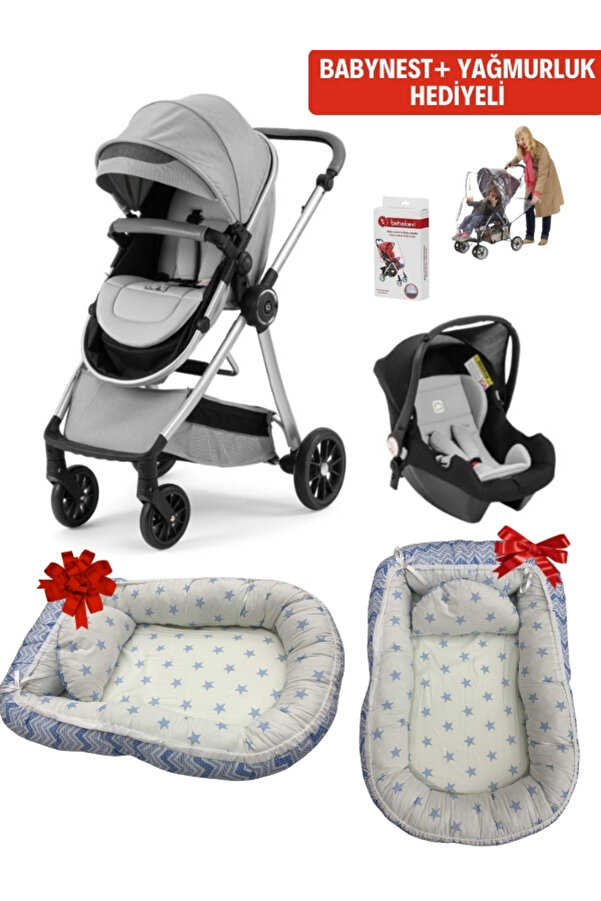 modabebekler Süspansiyonlu ,Amartisörlü tek tuş fren sistemli , Katlanır Travel Bebek Arabası