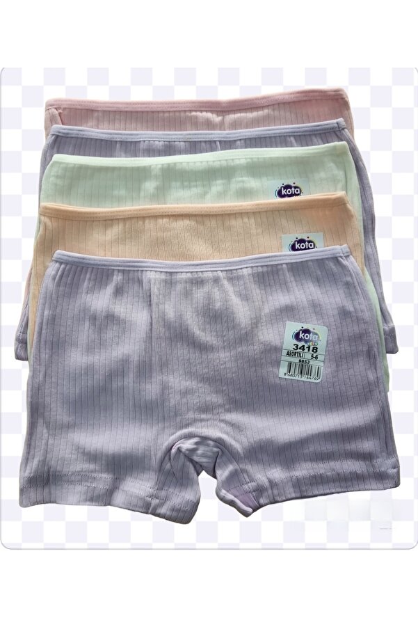 Uğur bebe KOTA Kız çocuk Fitilli doğal pamuk 5 adet boxer
