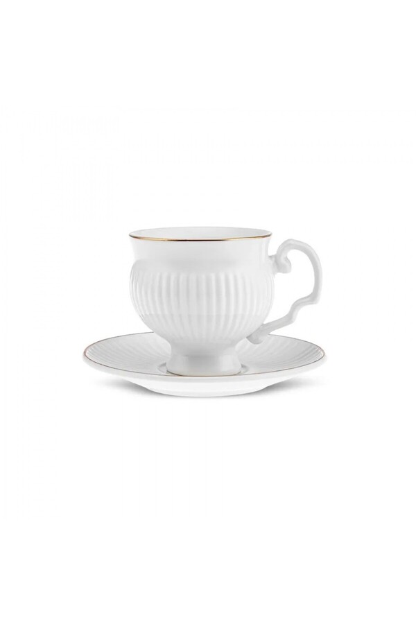 Olympia Kiln Cappuccino-Kaffeetassen Set – 6 Stück, 340 Ml, Moosgrün, Porzellan, Spülmaschinengeeignet