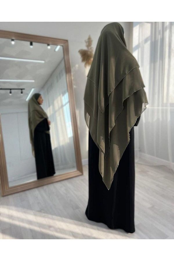 Mercan Hijab-Chiffon Souffle Khimar - Three Layer 1