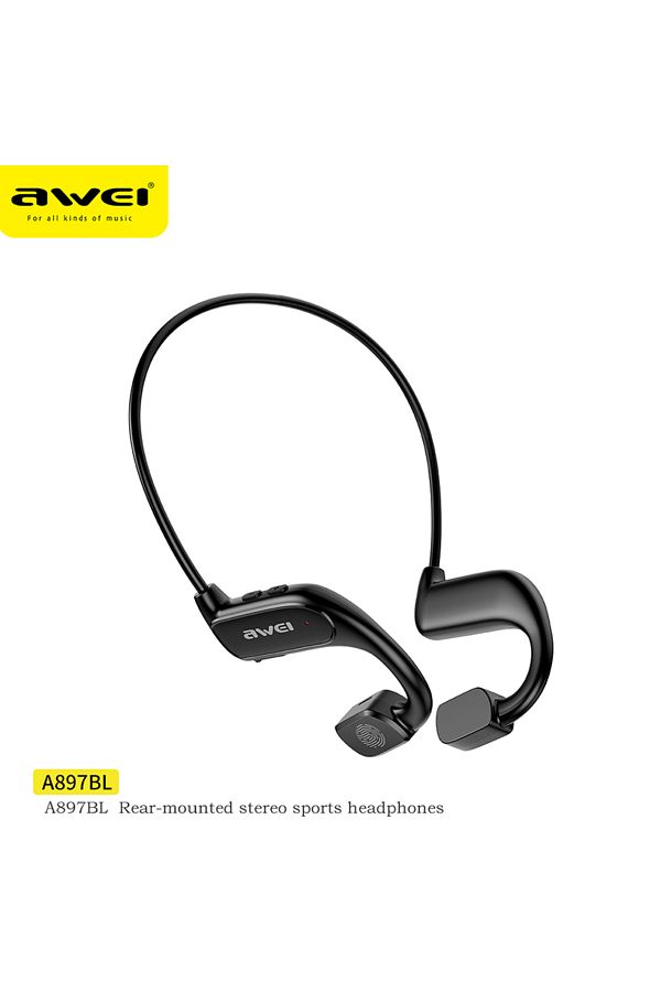 Choice Awei A897BL Air Conduction Sports Headset V5.3 Earphone Bluetooth With Mic Waterproof Wireless He. Trendyol