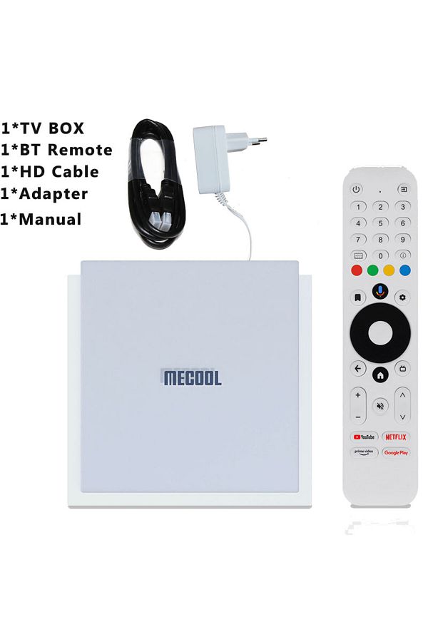 Choice-MECOOL KM2 PLUS DELUXE Android 11 EU Plug TV BOX Google TV Dolby Vision Atmos 4GB DDR4 32GB 100... 1