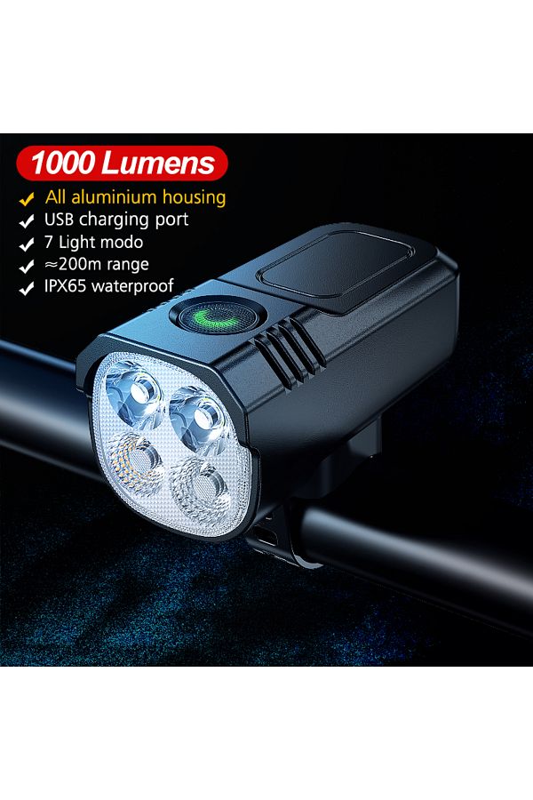 Front bike light 1000 lumen outlet