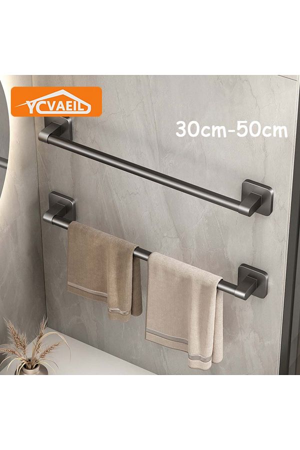Choice Self adhesive Home Bathroom Towel Rack Holder Without Drilling Wall Mounted Towel Shelf Kitchen B. Trendyol