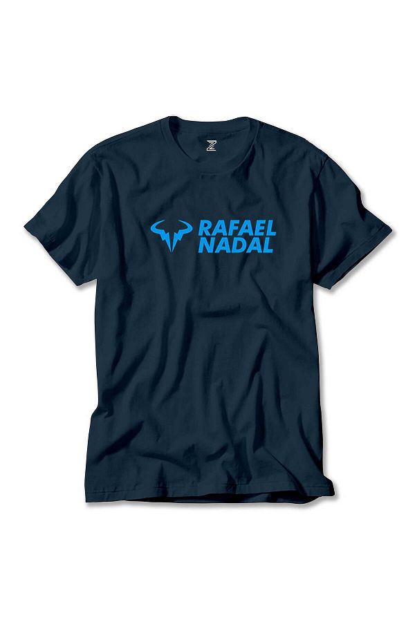 Z zepplin Rafael Nadal Blue Logo Text Navy Blue T shirt Trendyol