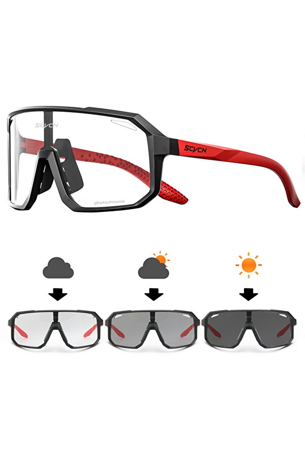 SCVCN Photochromic Cycling Glasses Clear MTB Glasses Men Women Mountain Bike Glasses Transition Biking Sunglasses Motorcycle Goggles Bicycle R並行輸入 SCVCN Photochromic Cycling Glasses for Men and Women, UV400