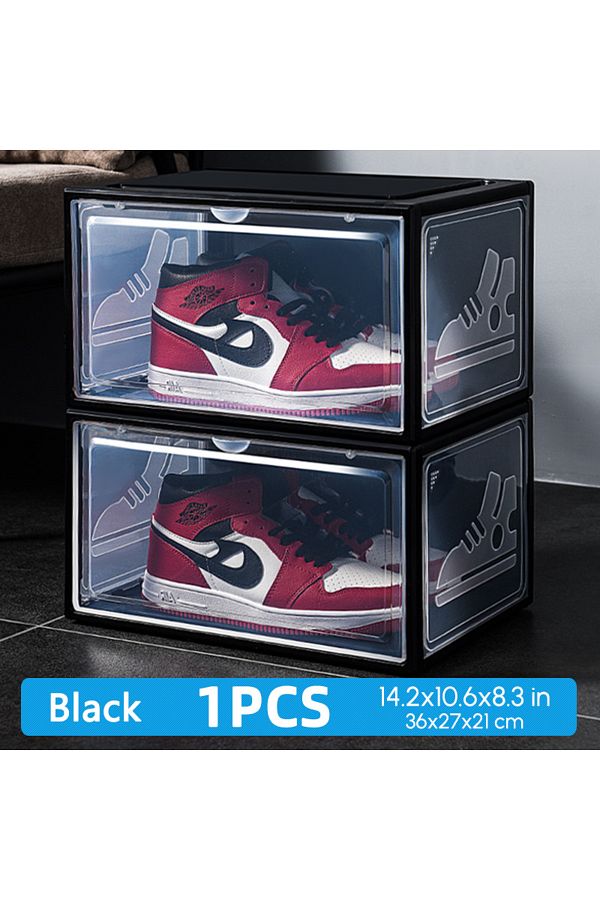 CHENAN 1Pack AJ Sneakers Box Hardened Plastic Shoe Box Stackable Cabinet Storage Box High top Dustproo. Trendyol