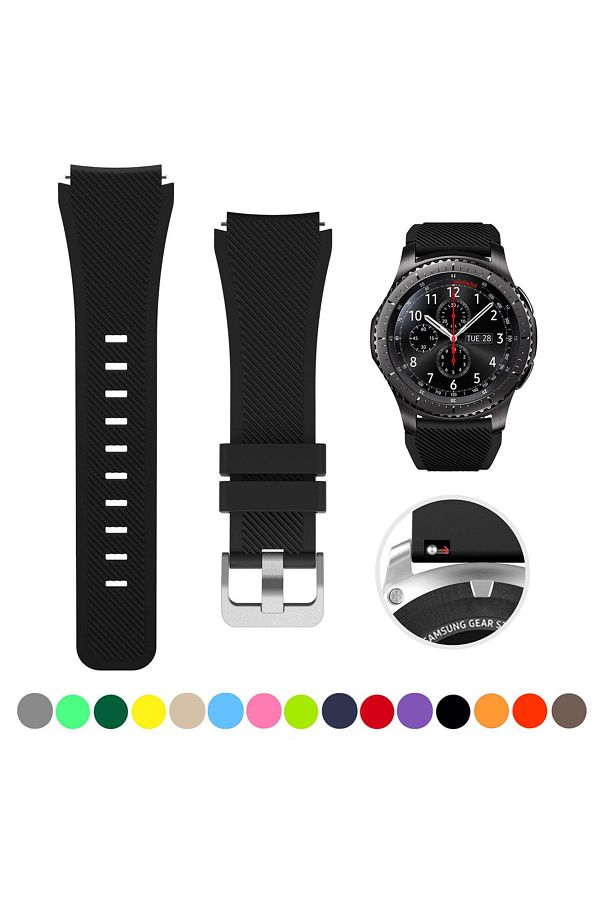 HUALIMEI 20mm 22mm Band for Samsung Galaxy Watch 3 4 5 46mm 42mm active 2 Gear S3 Frontier S2 Sport Silico. Trendyol