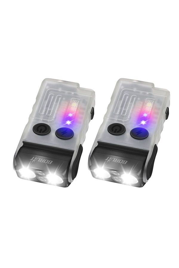 Choice-BORUiT V20 Keychain EDC LED Flashlight Head Swivels Type-C Rechargeable Magnet Torch Buzzer Work ... 1