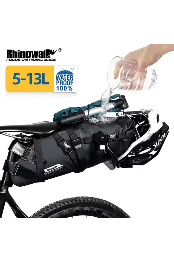 Rhinowalk Bike Saddle Bag Waterproof 5L 13L Big Capacity Foldable For Road MTB Bicycle Tail Rear Trendyol
