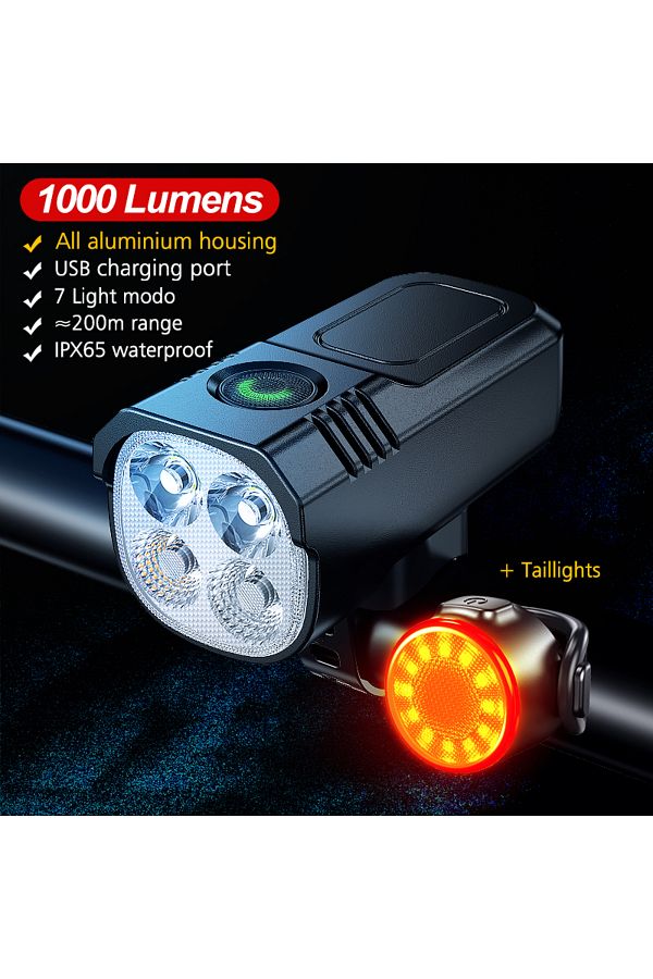 Front bike light 1000 lumen outlet