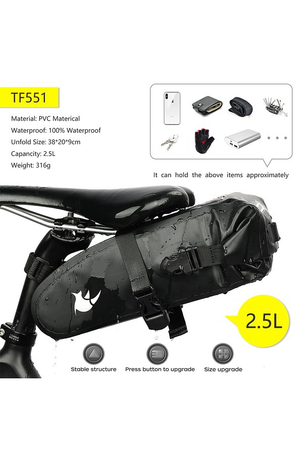 Waterproof bike seat bag deals