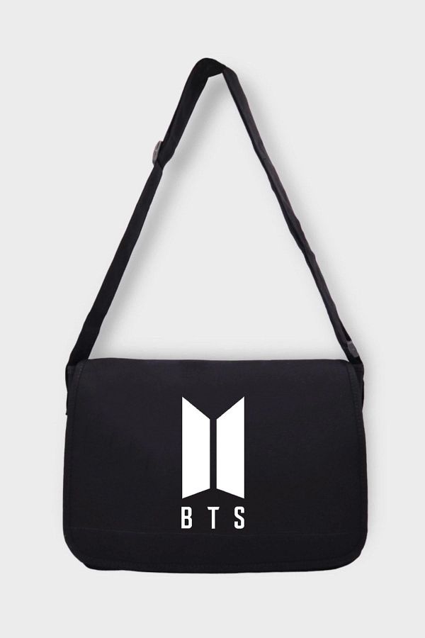 VeryKind Kpop Series BTS Logo Black Messenger Bag very knd Trendyol