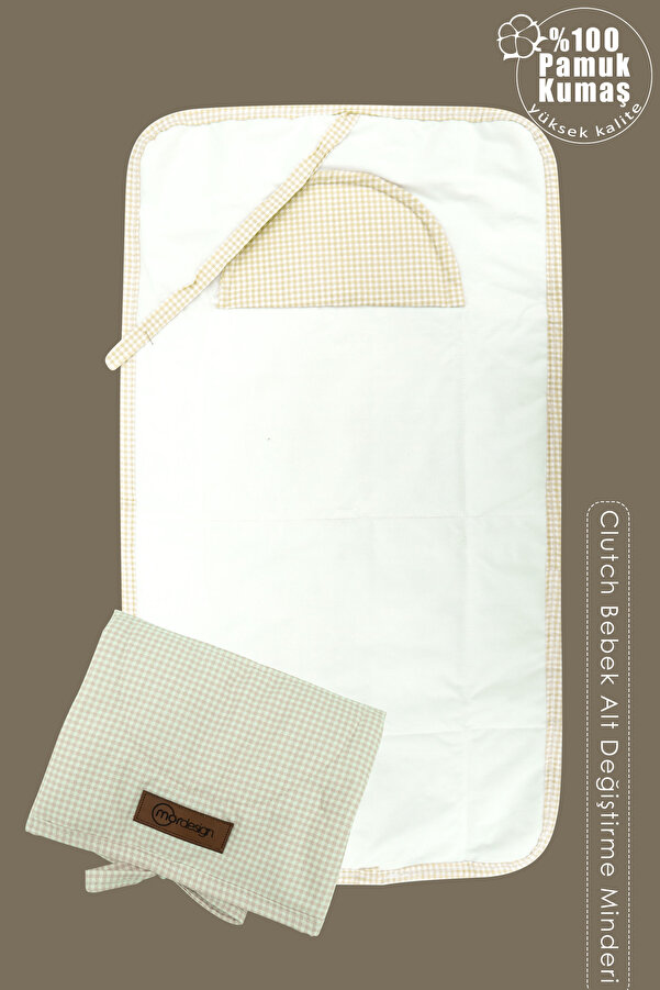 mordesign Bebek Çanta Alt Açma Minderi Alt Değiştirme Pedi Taşınabilir Bakım Örtüsü Care Serisi, Kahve