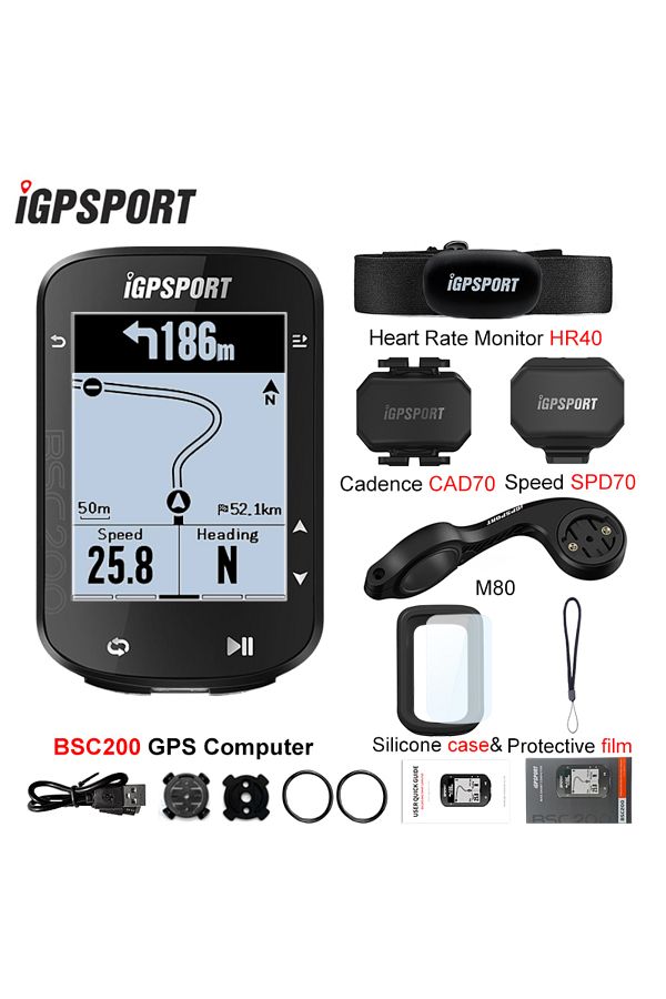 iGPSPORT BSC200 Wireless Cycling Computer with GPS Speedometer Digital Route Navigation Stopwatch Trendyol