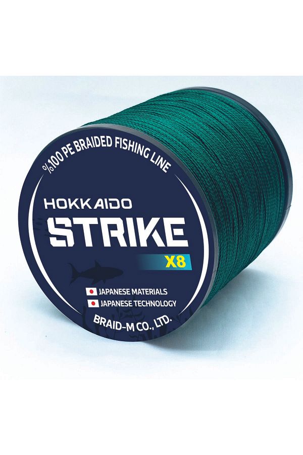 Hokkaido-Strike X8 500 Meters Dark Green 0.50 mm 8 Layers 44.8 kg Pulls Silk Fishing Line 1