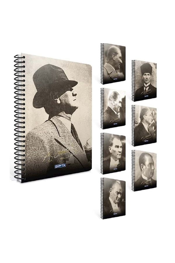 Gıpta-Notebook A4 Hard Cover Ataturk 100 Sheets Checked 1