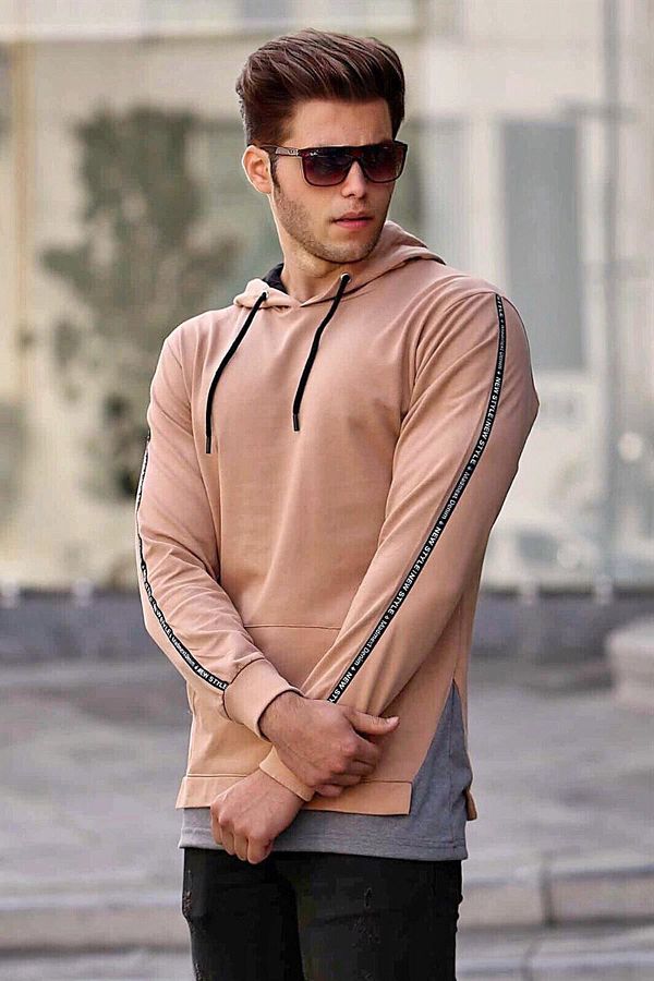 Madmext-Kamelfarbenes Kapuzensweatshirt für Herren 4178 1
