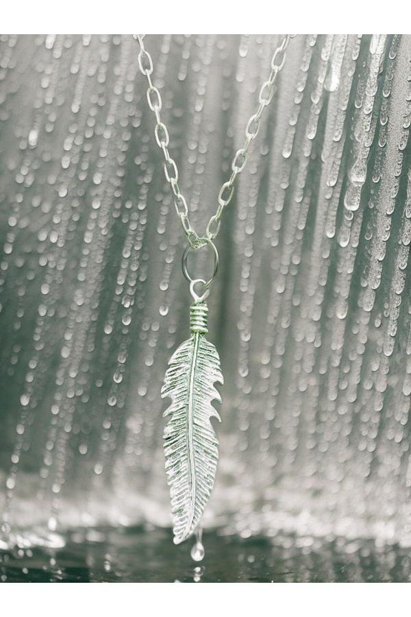 whocares Popular Silver Plated Eagle Feather Necklace Chained and High Quality Trendyol