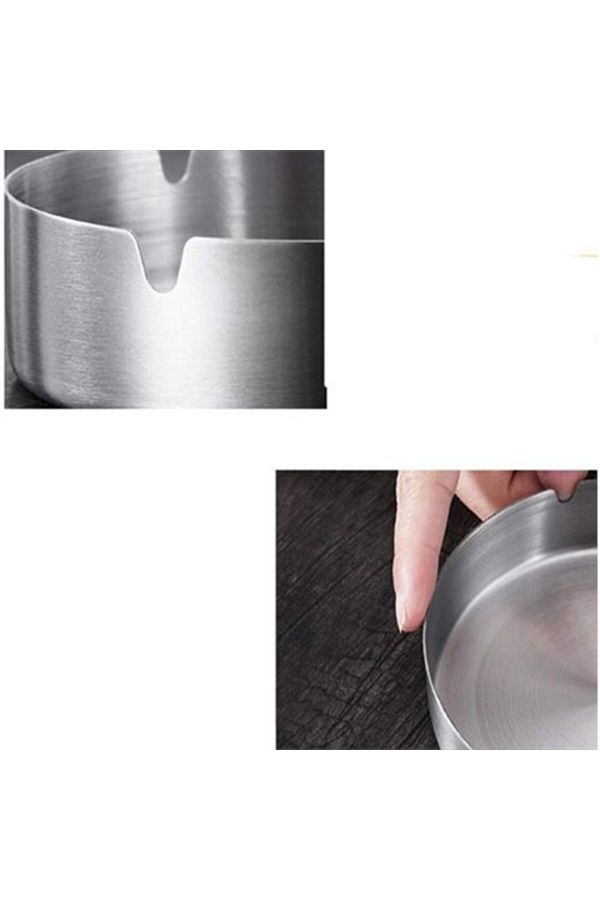 Takaz Global-Stainless Mini Ashtray Steel - 2-Piece Tron Design719128 1