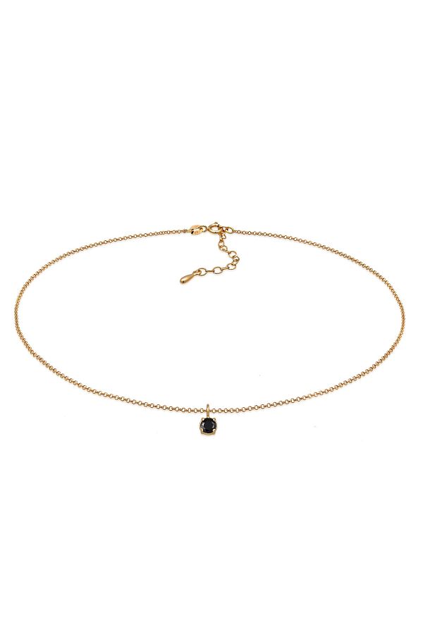 ELLI-Halskette Choker Zirkonia Solitär Basic 925 Sterling Silber 1