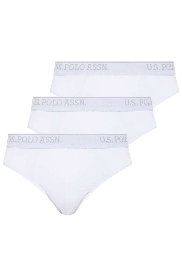 U.S. Polo Assn.-Chiloți albi din 3 piese pentru bărbați 1