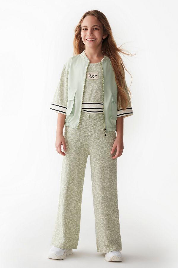 nk kids-NK KIDS 56305 - Pantaloni verzi pentru fete Superstar 1