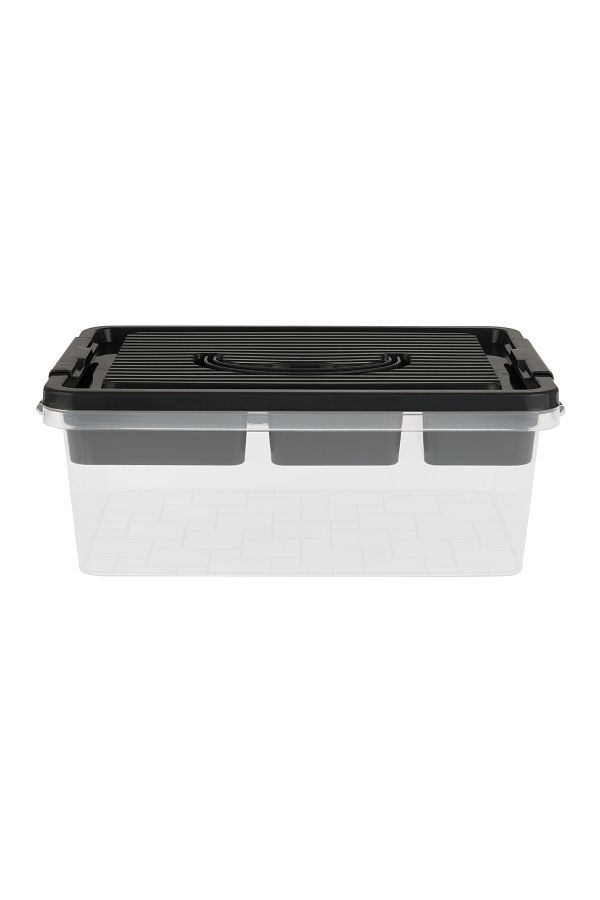 Decobella-Anthracite/transparent 21x31x12 cm Multi-purpose Organizer Box 1