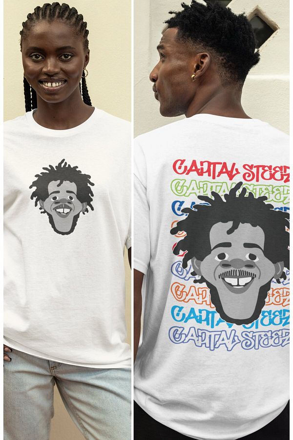 Fuddy Moda Capital Steez Oversize Unisex Rap Music T shirt Back Printed Trendyol