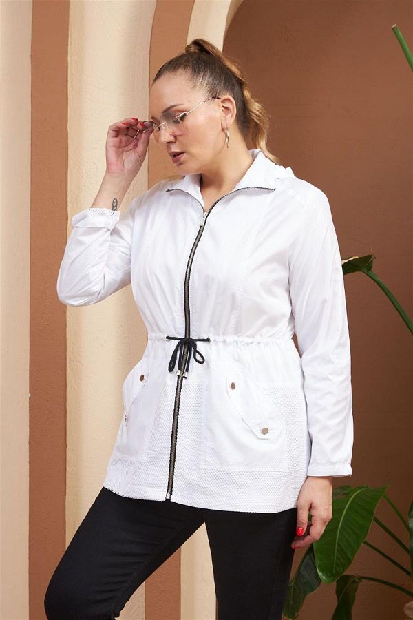 White mesh trench coat new arrivals