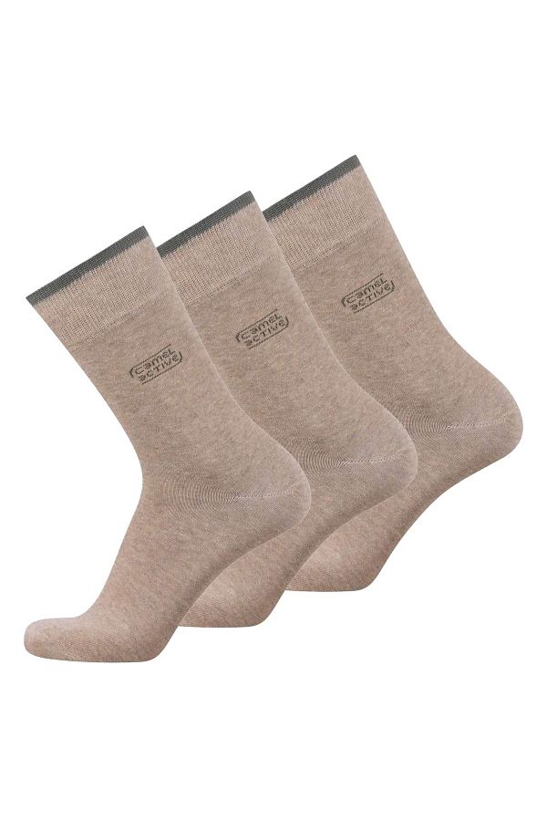 Camel Active-Herren Socken, 3er Paketi - Temel Çorap, Bio-Baumwolle 1