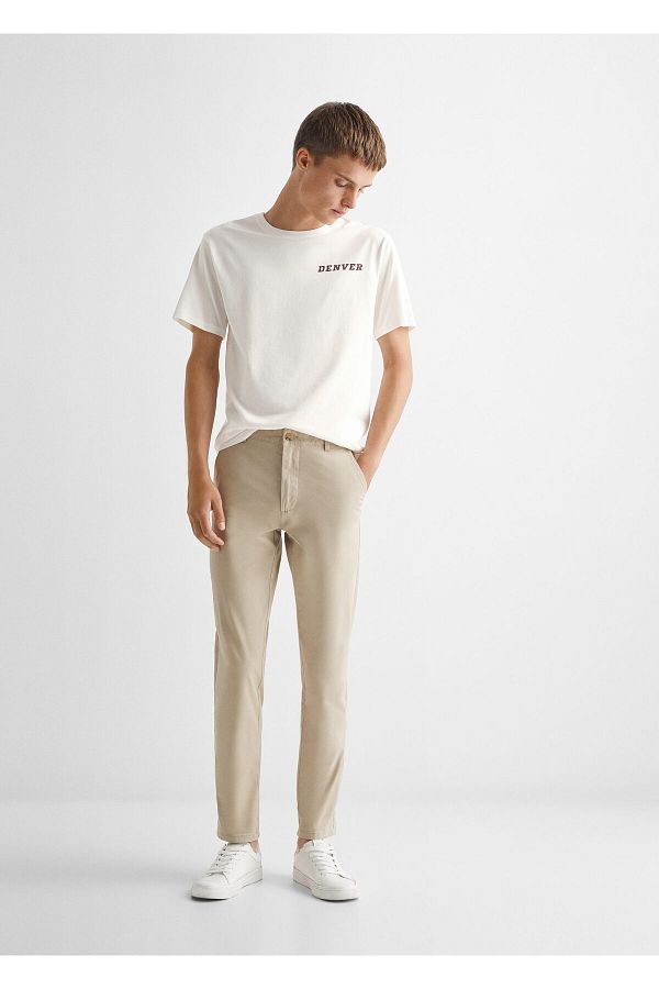 MANGO Kids-Beige Pants for Kids 1