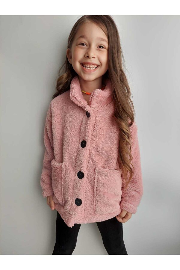 QUB CLUB Unisex Çocuk Bebek  Peluş Ceket Hırka