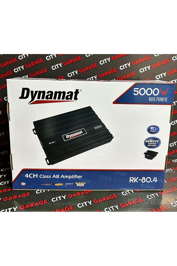 Dynamat-RK-80.4 5000 WATT AUTO SOUND AMP - 4 OHM, 80 RMS, "WITH BAS CONTROL GIFT" 1