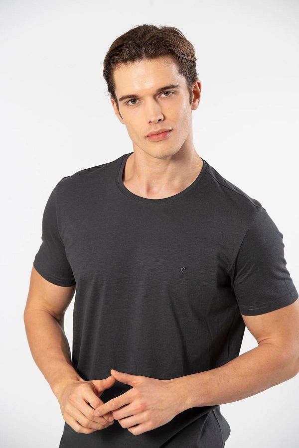 Cacharel-Tricou pentru bărbați cu decolteu - 50% bumbac modal, 50% bumbac obișnuit 1