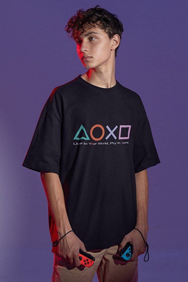 CNGZSHOP Live In Your World Play In Ours Printed T-Shirt, Men 