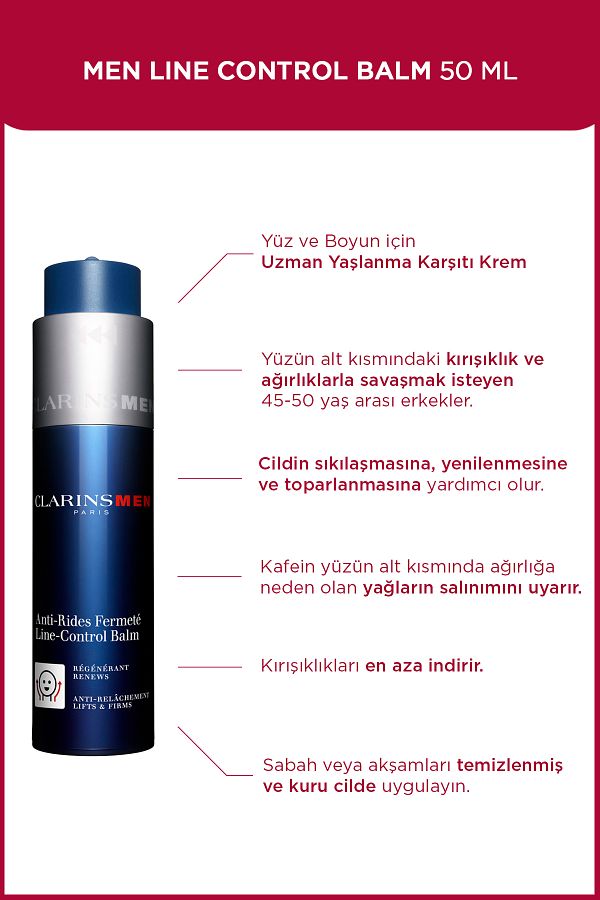 Clarins-50 مل بلسم للتحكم في الخطوط للرجال - بلسم للتحكم في الخطوط 1