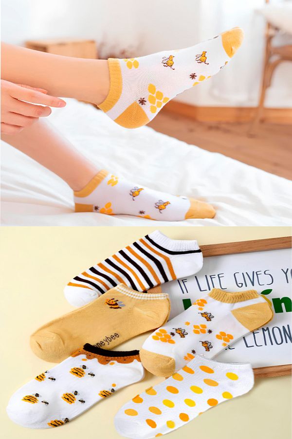 Esinti Cotton Patterned Women s Booties Summer Thin Short Socks Ankle Length 5 Pairs Trendyol