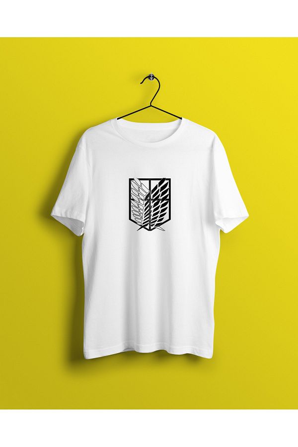 YEACHY-White Attack On Titan - Wings Of Freedom Printed T-Shirt 1