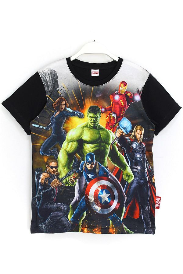 Hulk-Chlapecké tričko s 3D digitálním potiskem 6 - 13 let černé 1