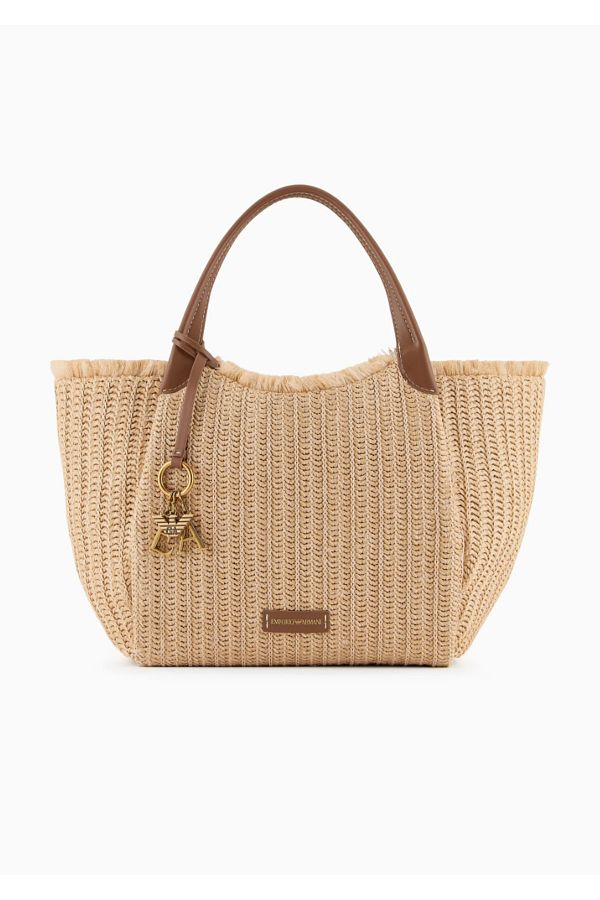 Emporio armani tote bag with logo charm new arrivals