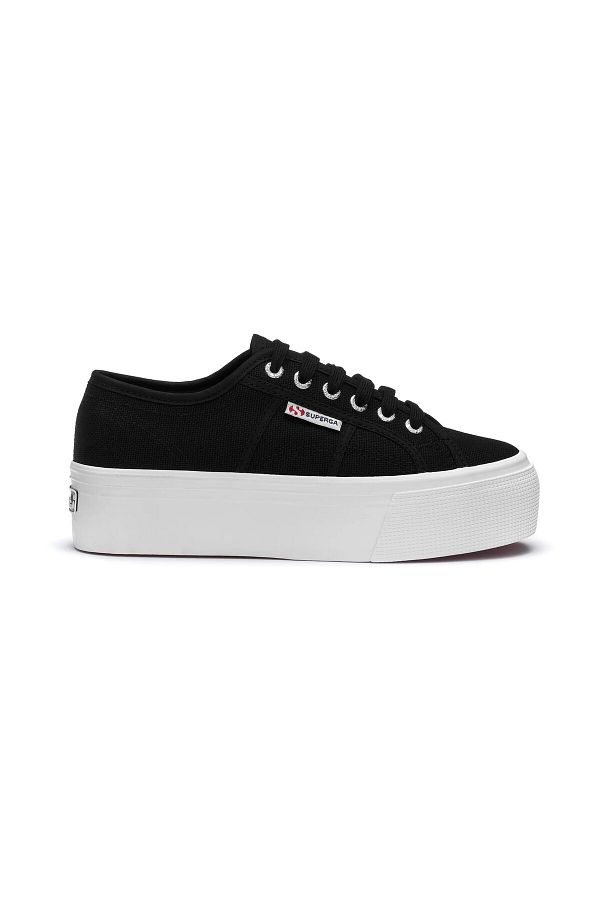 Superga-Women's Black Platform Sneakers - 2790 Model 1