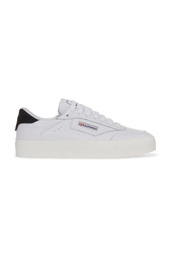 Superga-3843 Court Unisex bílé a černé tenisky 1