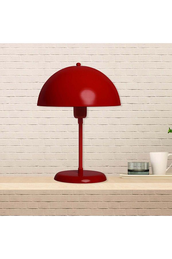 Bamyum-Lipeo Kleine Tischlampe 30cm, Pilzlampe Metall, Rote Lampe 1