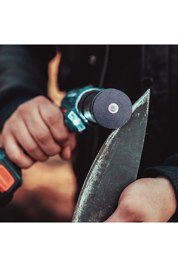 Electric mower blade sharpener best sale