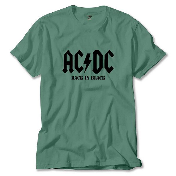 Z zepplin-Πράσινο μπλουζάκι Ac Dc Back in Black 1