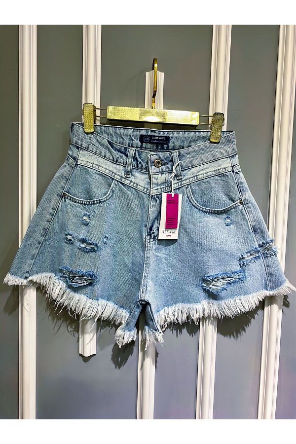 High waisted denim shorts frayed outlet